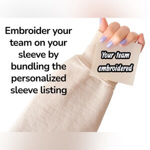 Embroider your team to the sleeve of your choice